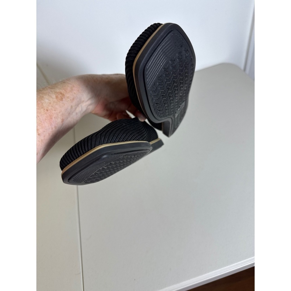 Vivaia Margot 2.0 Black Ribbed Knit Square Toe Flats Sustainable Shoes 41.5 10.5 - Picture 10 of 10